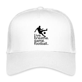football - Kids’ Trucker Cap - white - Front
