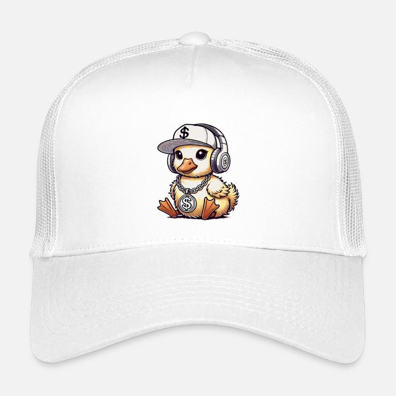 witziges Küken Kopfhörer Motiv mit Basecap & Kette Kinder Trucker-Cap