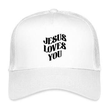 Jesus liebt Dich - Kinder Trucker-Cap - Weiß - Vorne