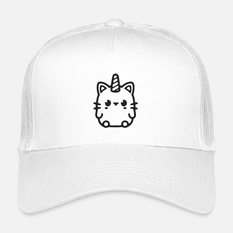Kleines Einhorn Linienkunst - Kinder Trucker-Cap - Weiß
