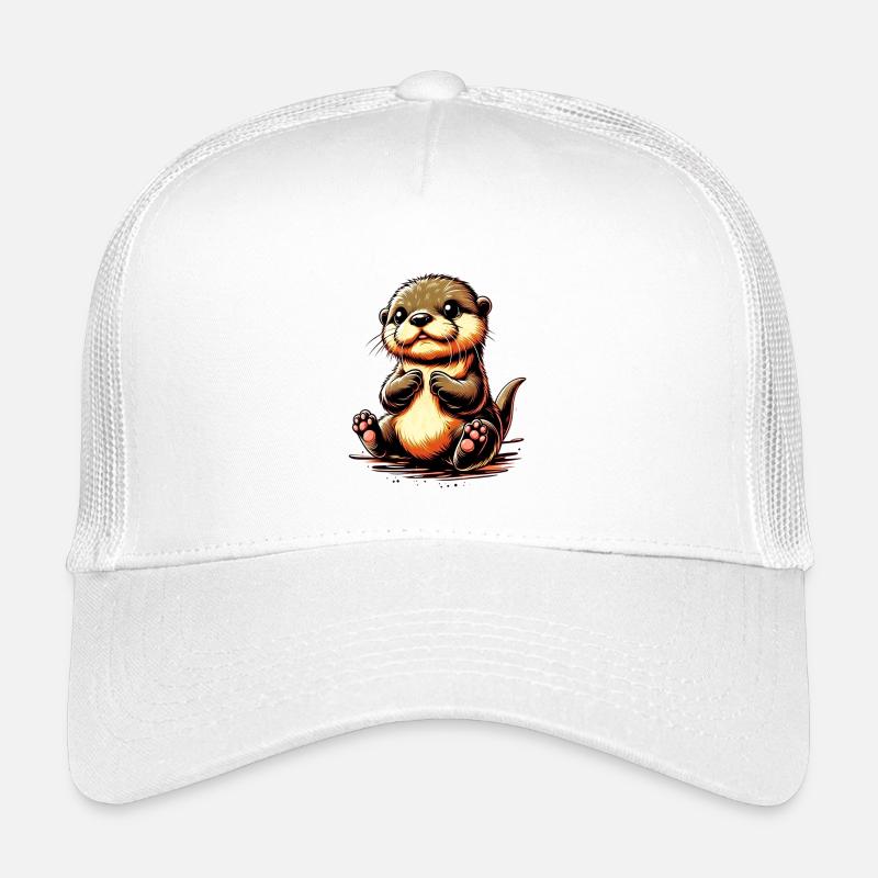 Otter - Kinder Trucker-Cap - Weiß