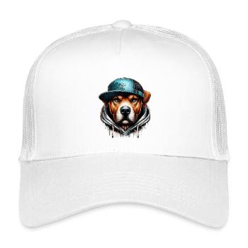 Hund - Kinder Trucker-Cap - Weiß - Vorne