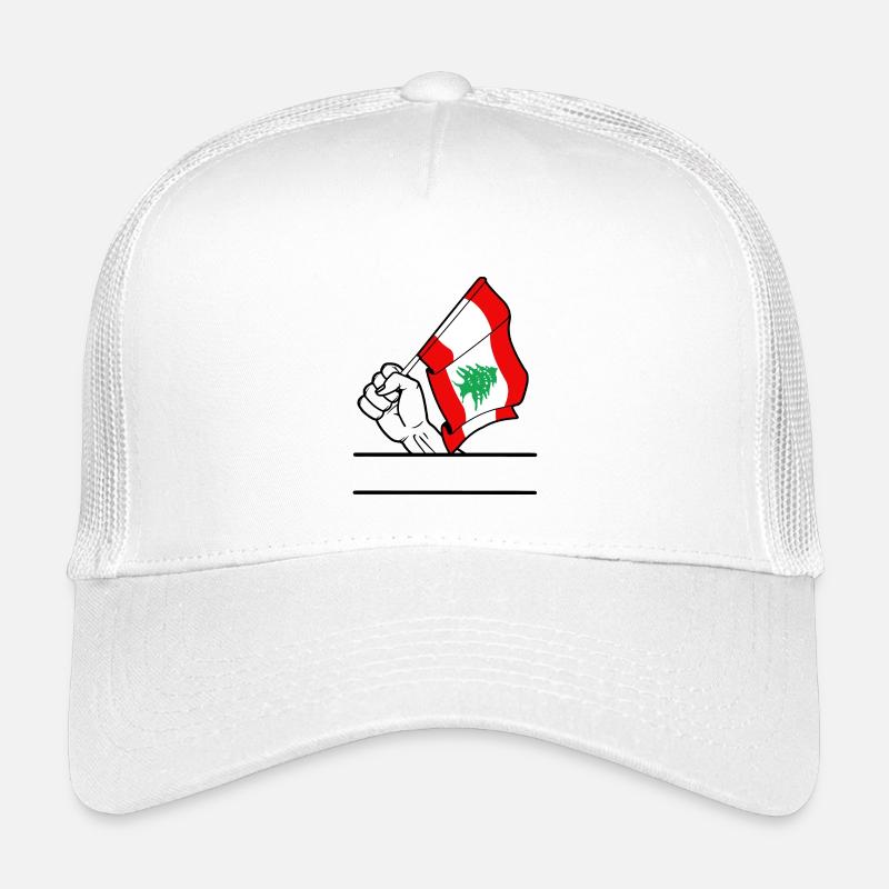 Flagge Libanon transparenter Fausttextraum Kinder Trucker-Cap