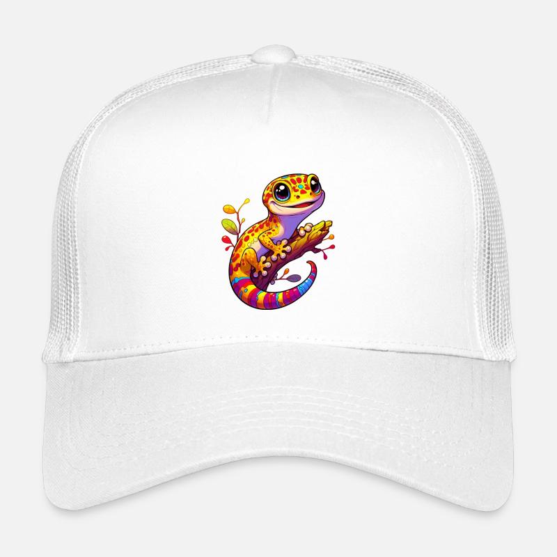 Gecko - Kinder Trucker-Cap - Weiß