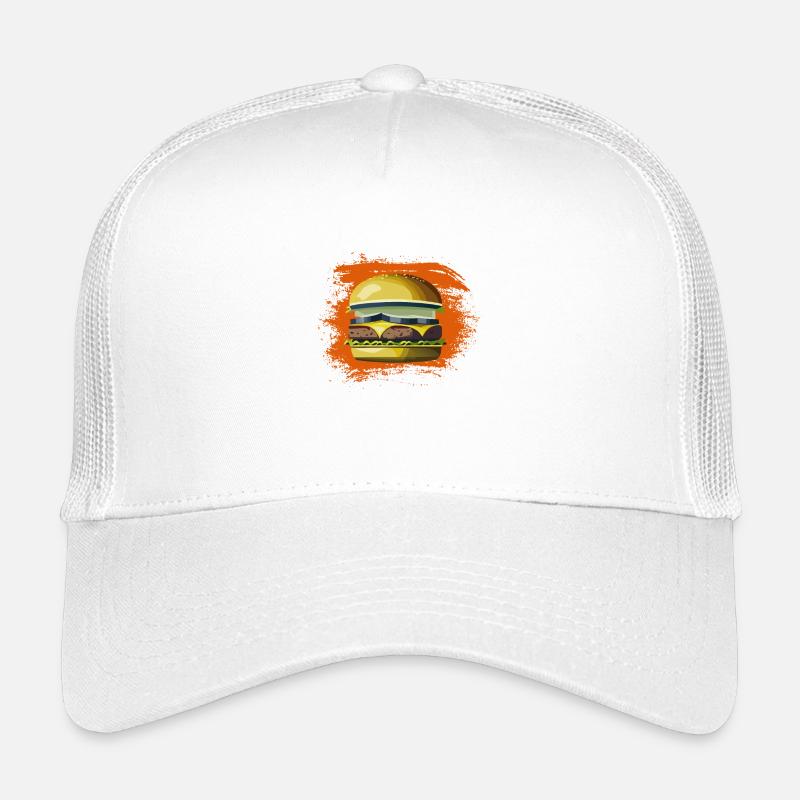 Playful Hamburger Cartoon Print Kids’ Trucker Cap