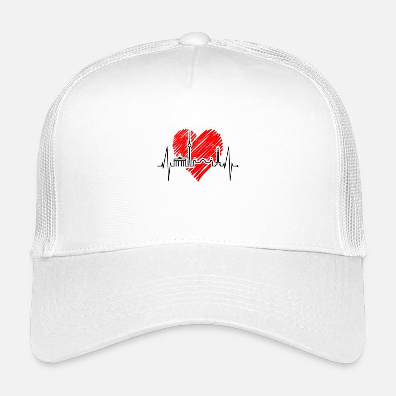 Berlin Skyline Herzschlag Herz Liebe Love Berliner Kids’ Trucker Cap