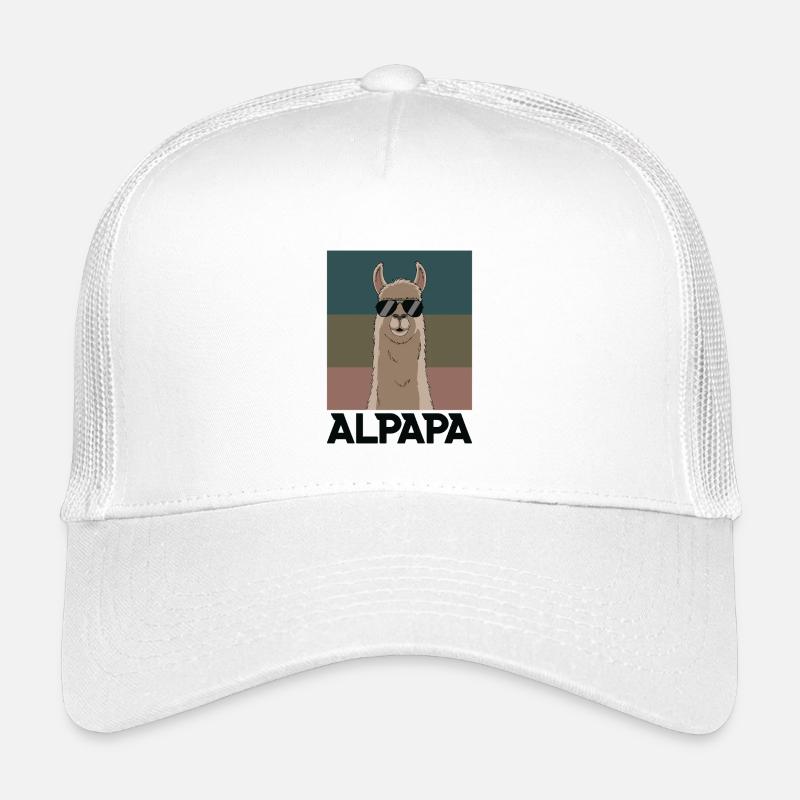 Dad Alpaca Dad Funny Llama Father's Day Gift Kids’ Trucker Cap