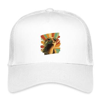 Faultier Retro - Kinder Trucker-Cap - Weiß - Vorne