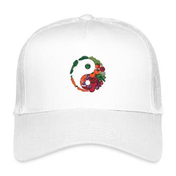 Yin Yang Légumes Équilibre Art - Casquette trucker enfant - blanc - Devant