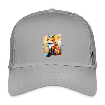 Renard - Casquette trucker enfant - gris clair - Devant