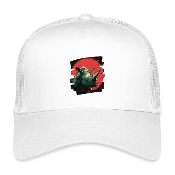 Nashorn - Kinder Trucker-Cap - Weiß - Vorne