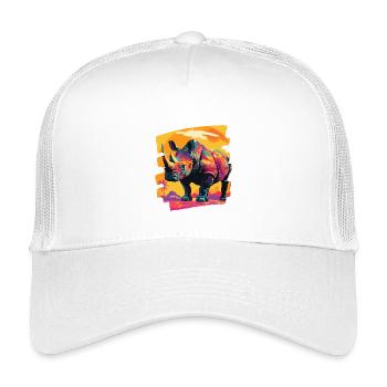 Nashorn - Kinder Trucker-Cap - Weiß - Vorne