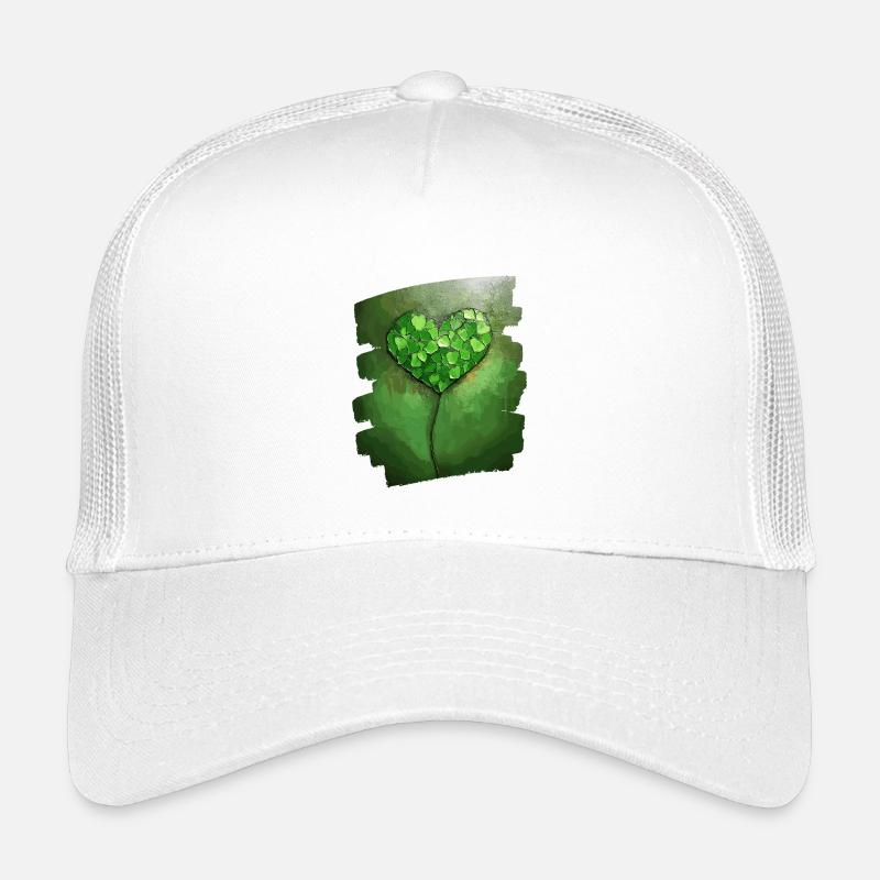 St. Patrick's Day Shamrock Heart Kids’ Trucker Cap