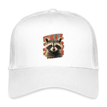 Raton laveur - Casquette trucker enfant - blanc - Devant