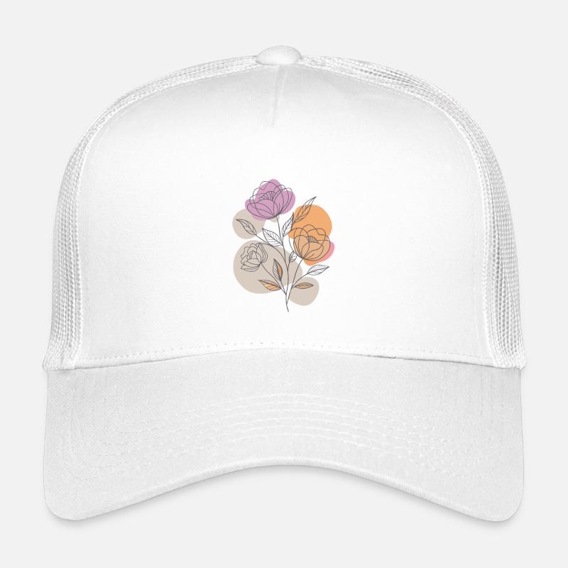Blumen - Frühling - Sommer - Spruch - Kinder Trucker-Cap - Weiß