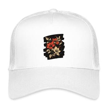 Printemps Printemps Début Fleur Fleurs - Casquette trucker enfant - blanc - Devant