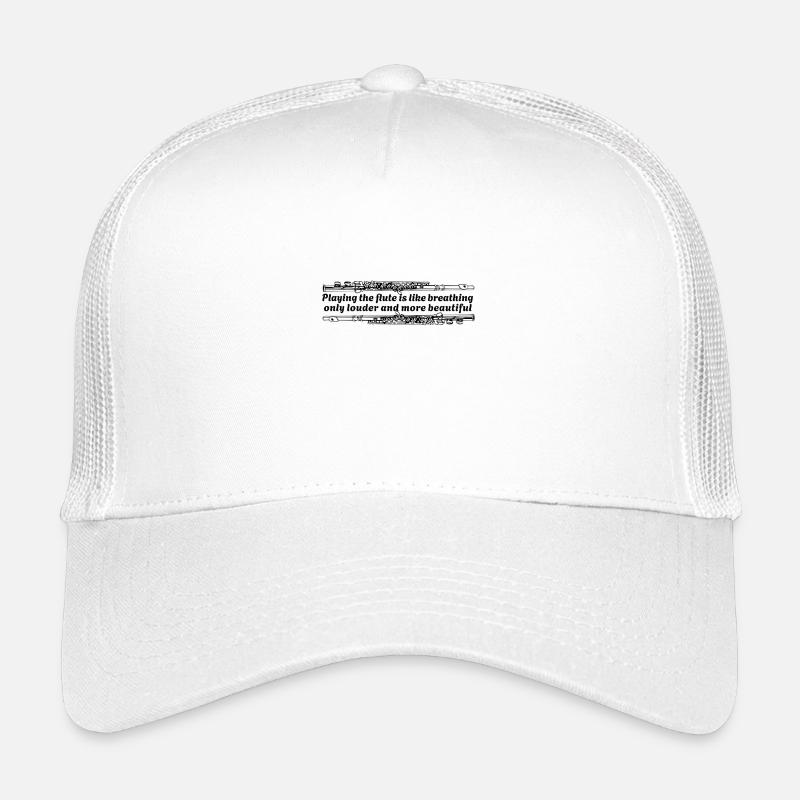 Querflöte spielen ist wie Atmen - Querflötistin - Kinder Trucker-Cap - Weiß