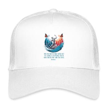 Alan Watts | Begrüßen Sie den Wandel, tanzen Sie mit - Kinder Trucker-Cap - Weiß - Vorne