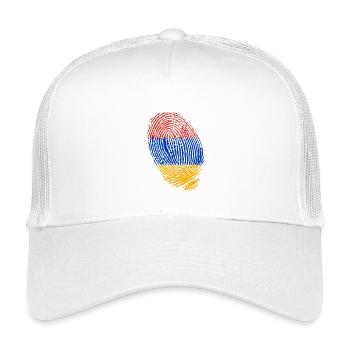 empreintes digitales du drapeau arménien - Casquette trucker enfant - blanc - Devant