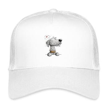 Irish Wolfhound Cartoon Dog Dog Breed - Kids’ Trucker Cap - white - Front