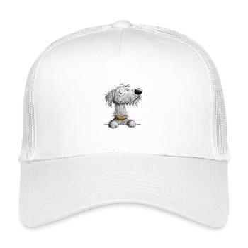 Irish Wolfhound Cartoon Dog Dog Breed - Kids’ Trucker Cap - white - Front