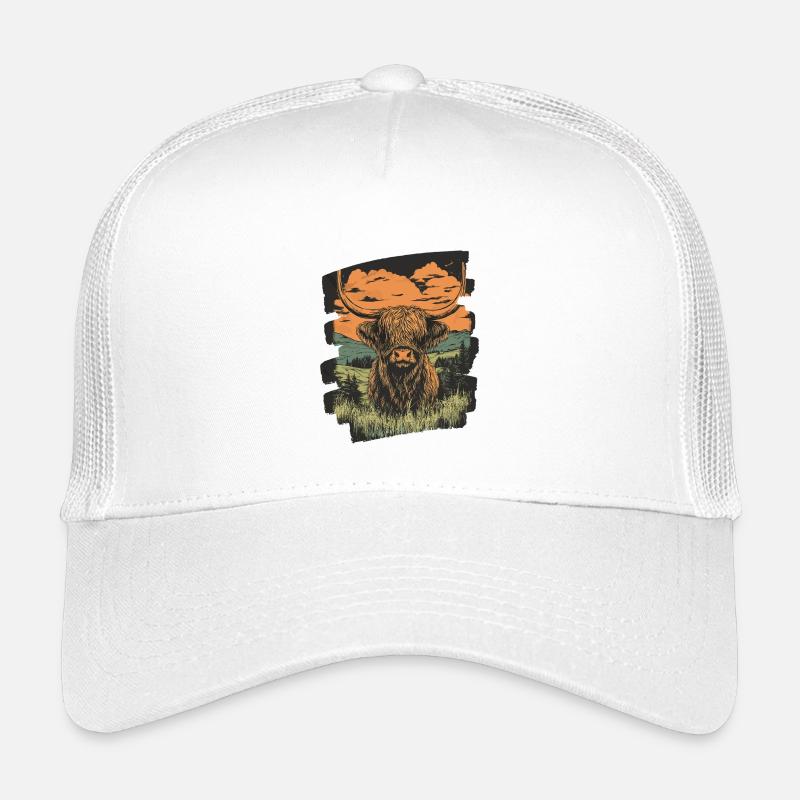 Scottish Highland cattle Kids’ Trucker Cap