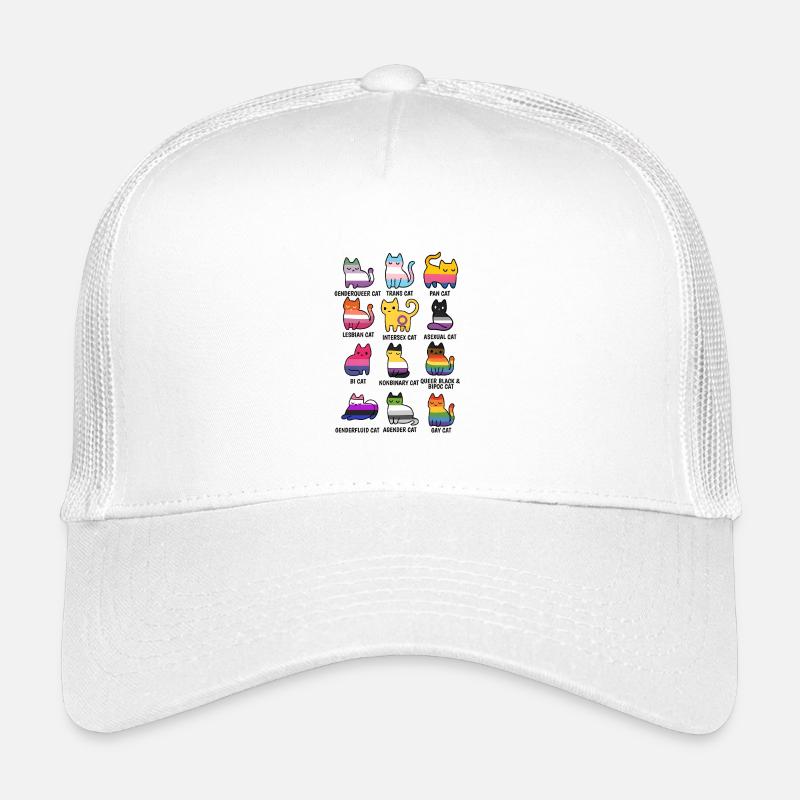 Niedliche Retro LGBT Katze Cat Pride & Equality Kinder Trucker-Cap