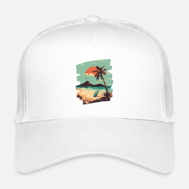 Plage Palmiers Soleil Été Casquette trucker enfant