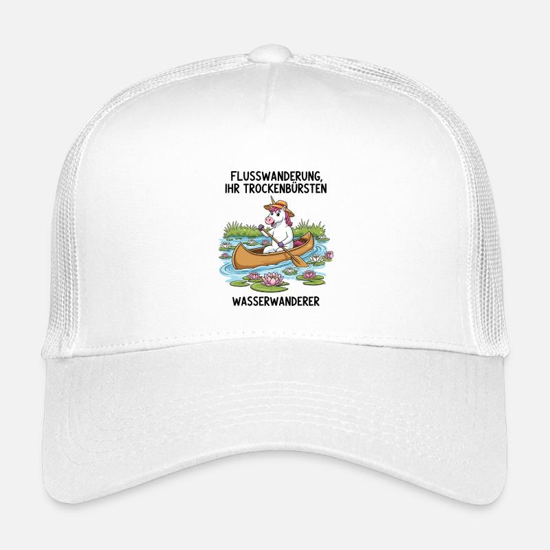 Einhorn Kanufahrt - Kinder Trucker-Cap - Weiß