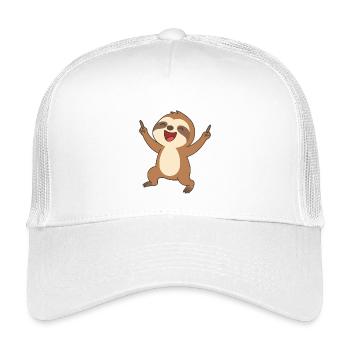Happy Sloth - Kids’ Trucker Cap - white - Front