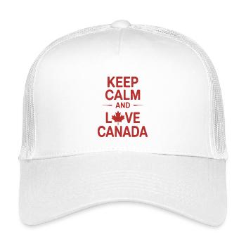 Kanadisches Liebesherz-Design - Kinder Trucker-Cap - Weiß - Vorne