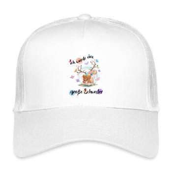 Announcing offspring I'm going to be a big sister in 2027 - Kids’ Trucker Cap - white - Front