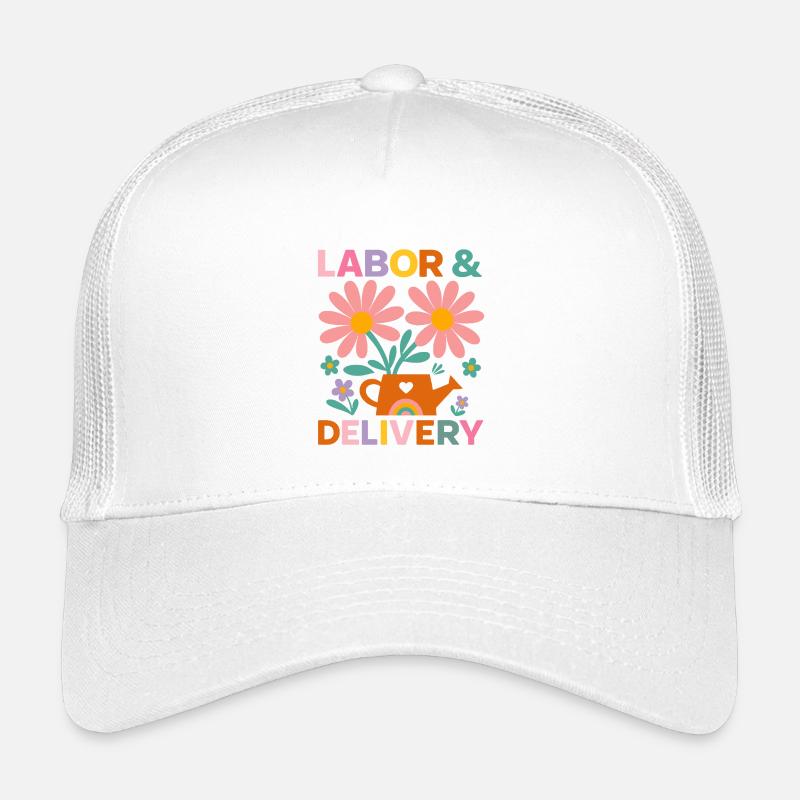 Floral Labour and Delivery Celebration Tee Kids’ Trucker Cap