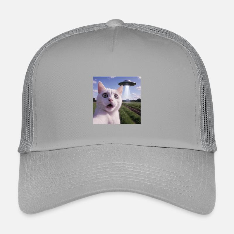 Selfie de chat avec un OVNI extraterrestre Casquette trucker enfant
