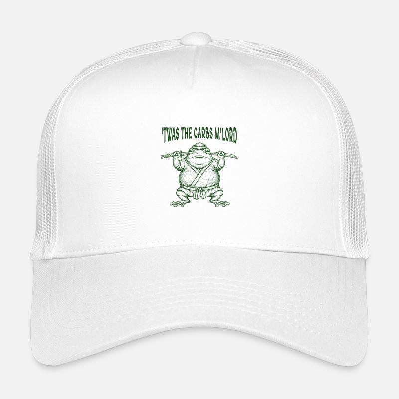 Twas The Carbs M'Lord Medieval Frog  Meme Fat Toad Kids’ Trucker Cap