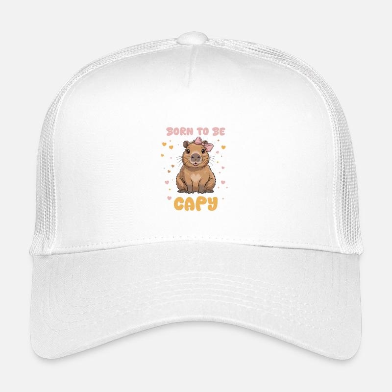 Geboren, um Capy Illustration zu sein - Kinder Trucker-Cap - Weiß