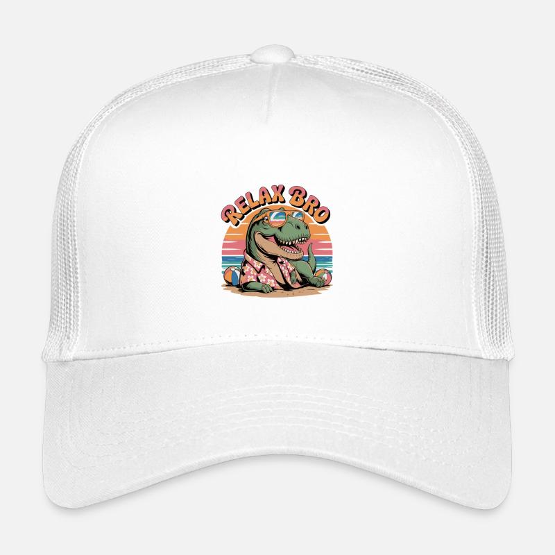 Relax Bro Dinosaurier Strandmuster Kinder Trucker-Cap