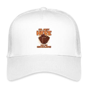 Chocolate Lover Saying - Kids’ Trucker Cap - white - Front
