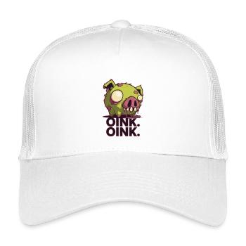 Conception de dessin animé de cochon zombie effrayant - Casquette trucker enfant - blanc - Devant