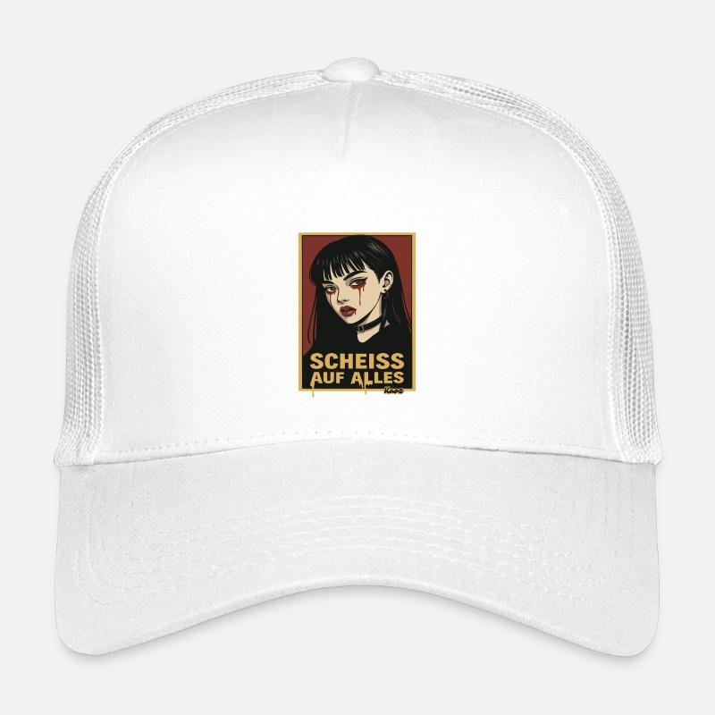 Emo Gothic Girl mit Aussage Kinder Trucker-Cap