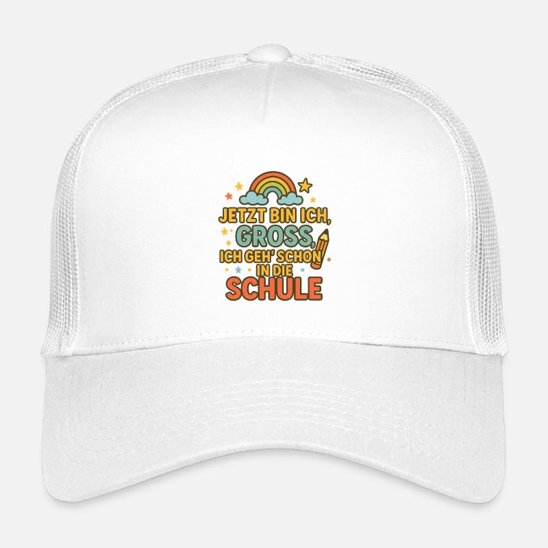 Motivierender Schulanfang Spruch - Kinder Trucker-Cap - Weiß