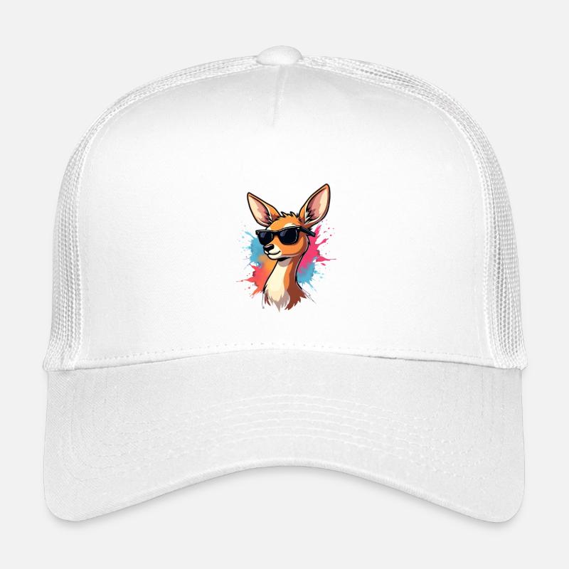 Illustration de faon avec des lunettes de soleil cool Casquette trucker enfant