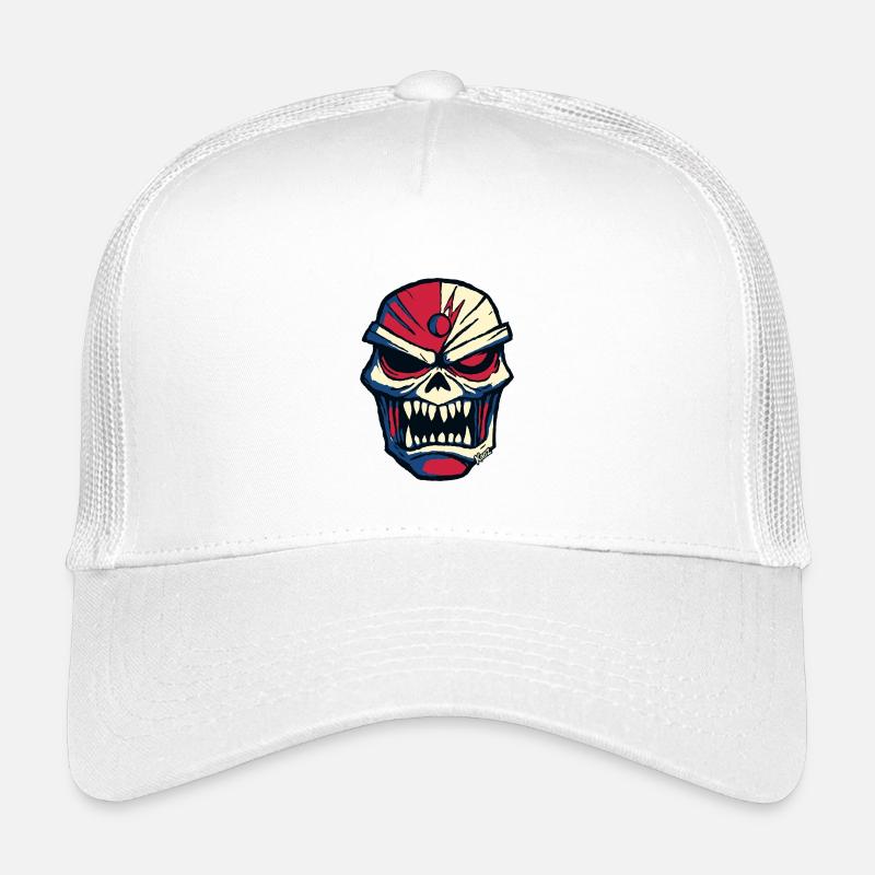 Düsterer Totenkopf im Comic Stil Kinder Trucker-Cap