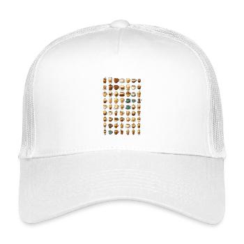 Verschiedene Kaffee-Getränke Illustration - Kinder Trucker-Cap - Weiß - Vorne
