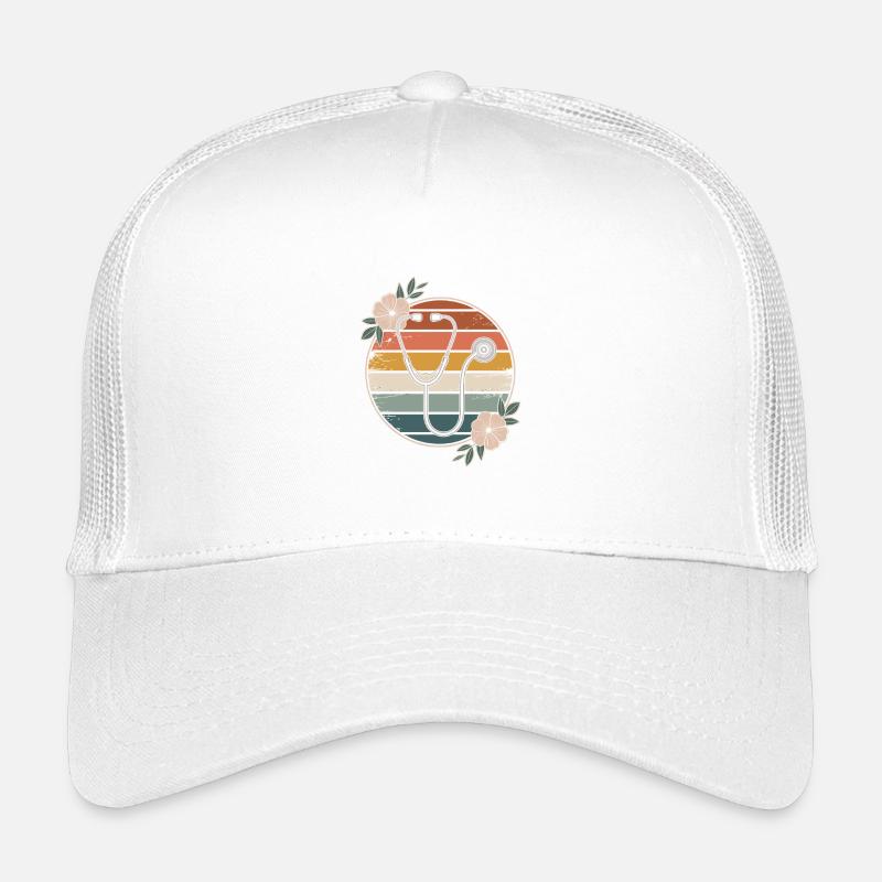 Infirmière stéthoscope fleurie Casquette trucker enfant