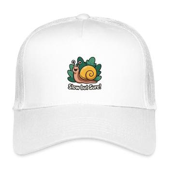 Skurrile Schnecke mit Phrase - Kinder Trucker-Cap - Weiß - Vorne