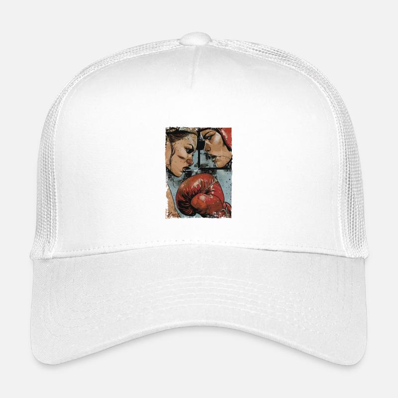 Intense Boxer Clash Artwork Kids’ Trucker Cap