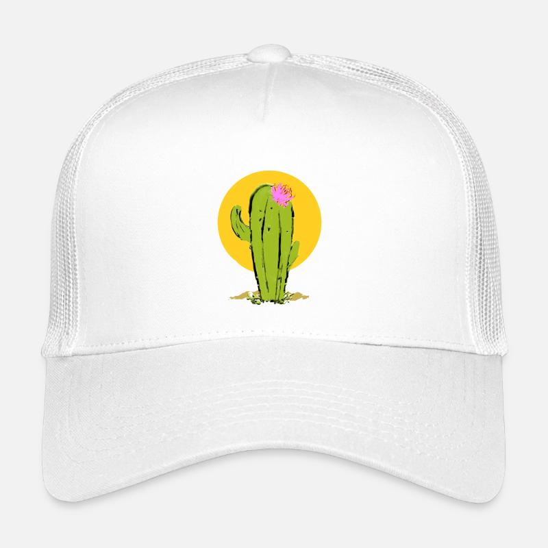 Kaktus mit abstrakter Blume - Kinder Trucker-Cap - Weiß