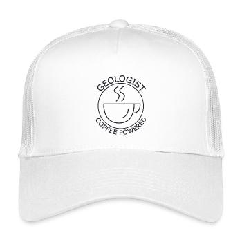 Geologist Coffee Powered Geology - Kids’ Trucker Cap - white - Front