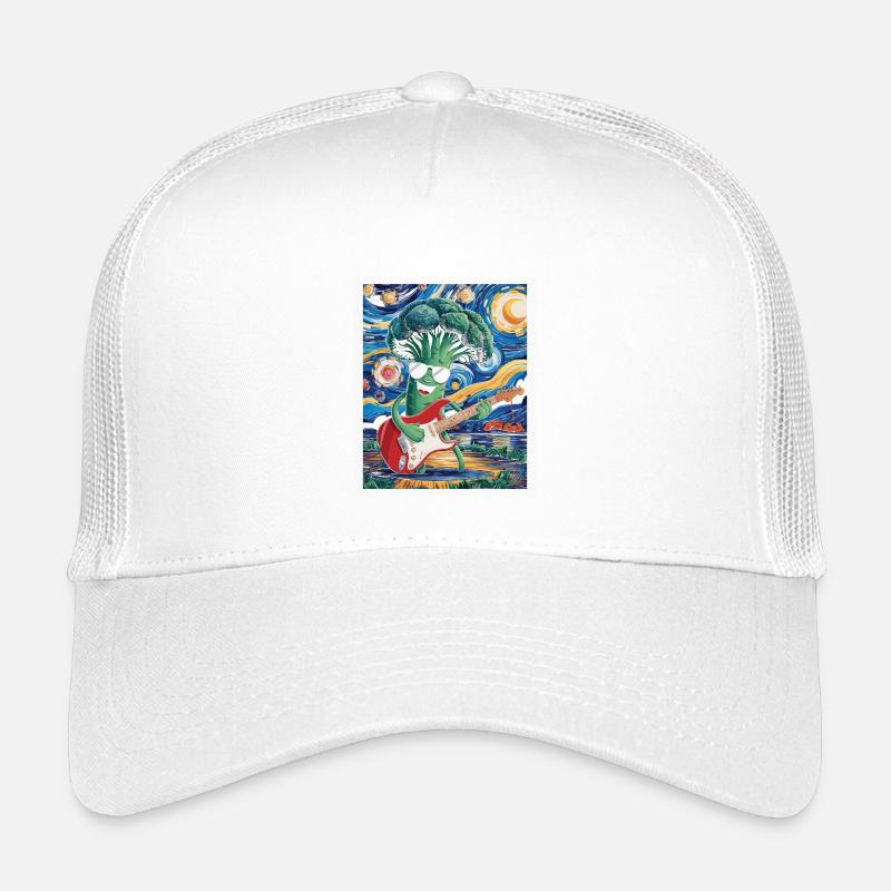 Broccoli with guitar in the starry sky Kids’ Trucker Cap